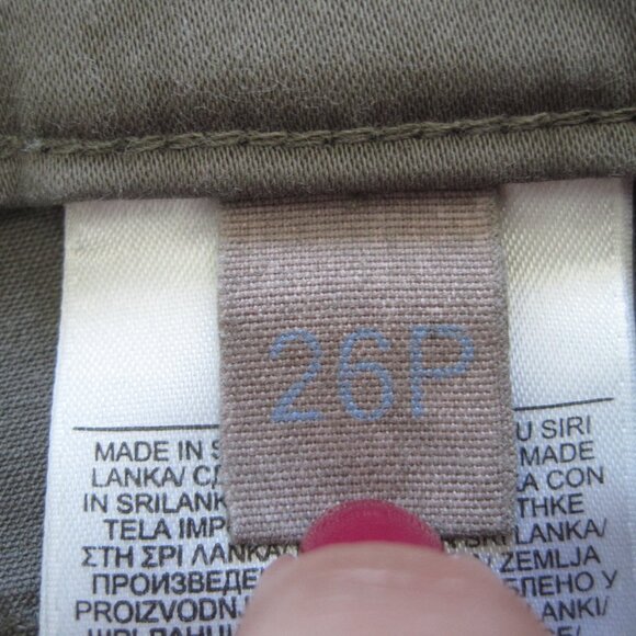 Banana Republic Faux Leather Skinny Pants Grey Green Size 26P - Picture 5 of 5